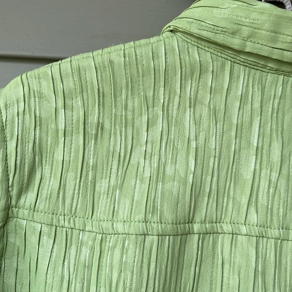 New Ruby Rd. Neon green animal print button down jacket - Picture 13 of 15